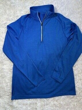 Lululemon Metal Vent Tech Long Sleeve Half Zip Pullover Blue Men’s